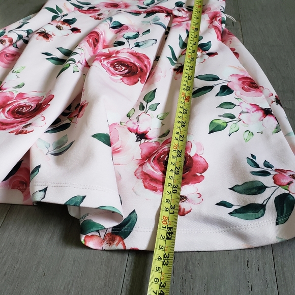 4 Ever Free Little Girls Pink Floral For and Flare Elegant Dress *no belt* - Picture 8 of 10